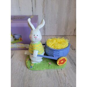 Easter Bunny candle holder‎ cart barrel spring decor flower